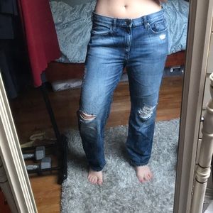 Banana republic ripped boyfriend jeans!